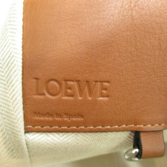 LOEWE Hammock Shoulder Bag Brown White Leather - Picture 9 of 10